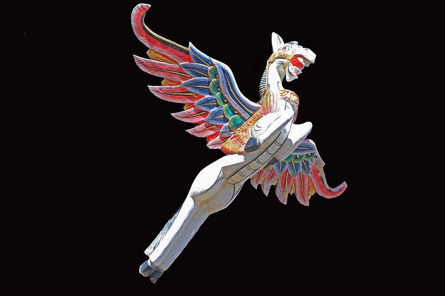 Pegasus Photograph - Antique Winged Pegasus by Donna Kennedy