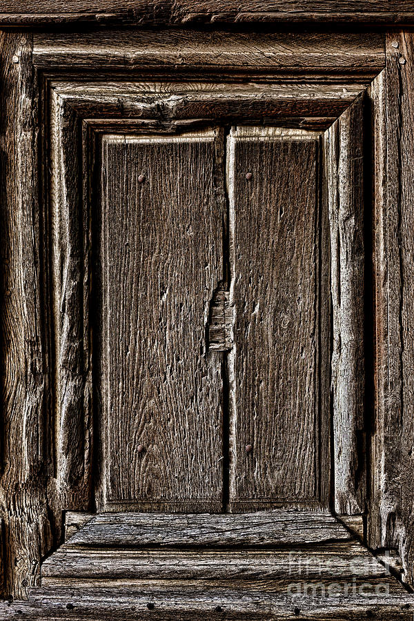 Antique Wood Door Panel Photograph by Olivier Le Queinec