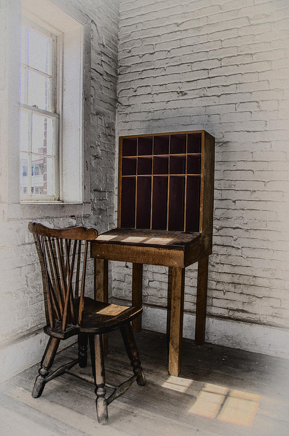 Baltimore Photograph - Antique Wooden Desk by Bill Cannon