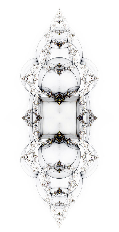Antiqued Fine Line Fractal Digital Art by Richard Ortolano