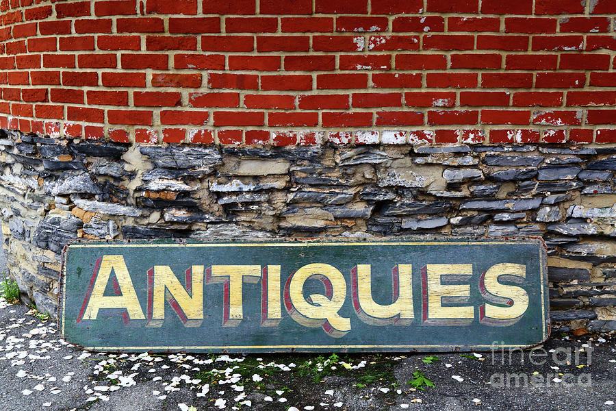Antiques Sign Photograph by James Brunker
