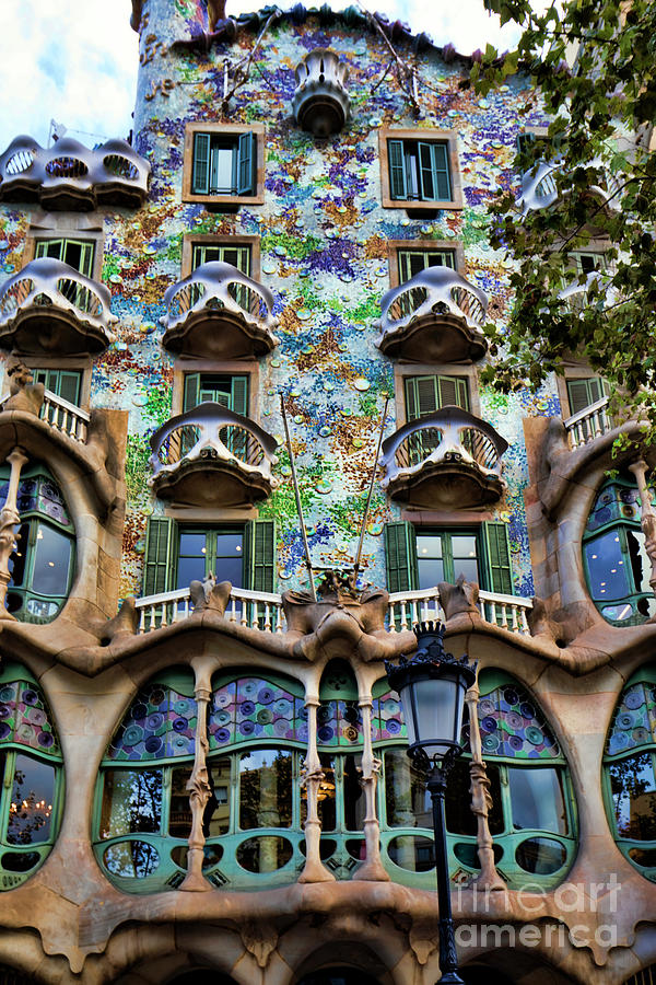 Antoni Gaudis Casa Batllo Barcelona Spain  Photograph by Chuck Kuhn