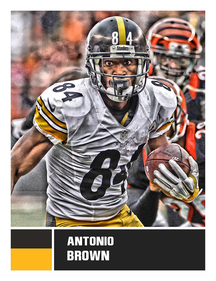 Antonio Brown Steelers Art 2 by Joe Hamilton