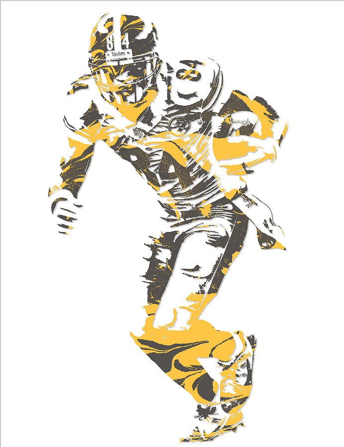 Antonio Brown Steelers Art 2 by Joe Hamilton