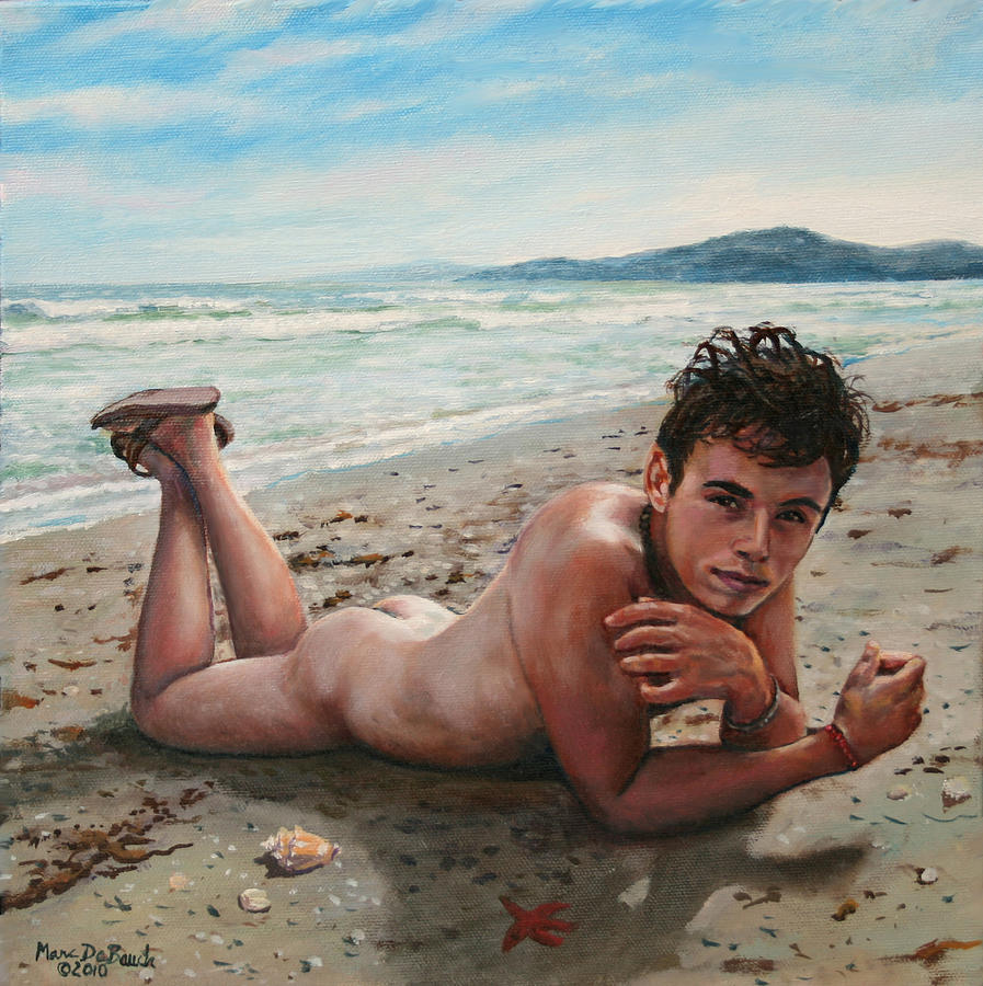 Antonio en la Playa Painting by Marc DeBauch