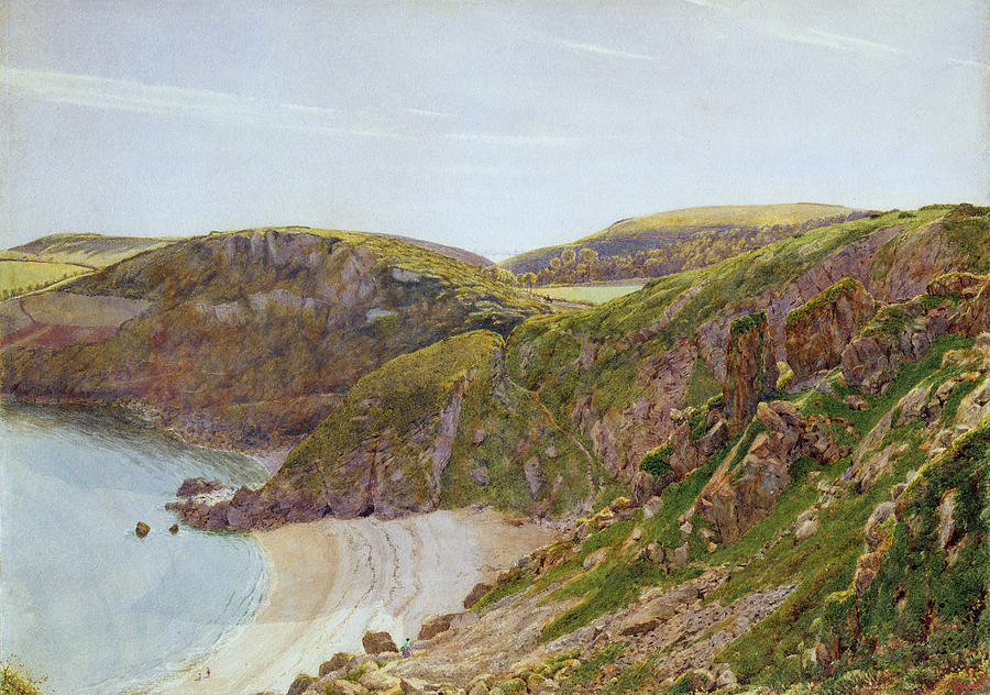 Landscape Painting - Antseys Cove South Devon by George Price Boyce
