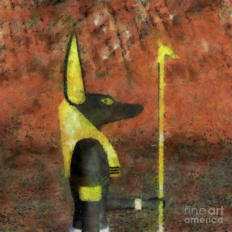 Dog Painting - Anubis God of Egypt by Raphael Terra by Esoterica Art Agency