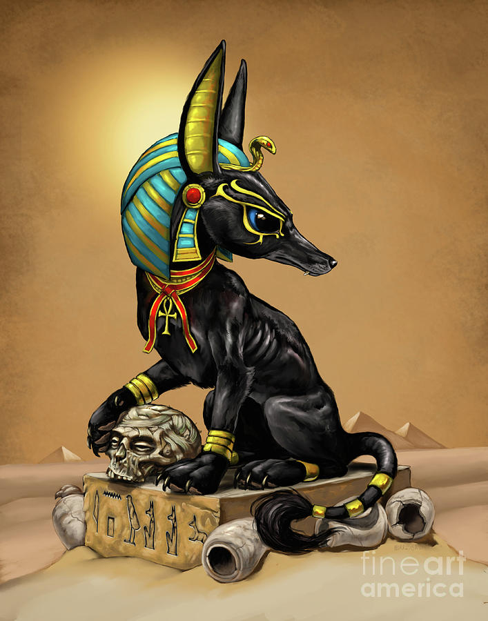 Anubis Egyptian God Digital Art by Stanley Morrison