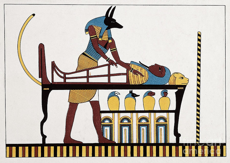 Anubis Tending Mummy, Tombs Photograph by Wellcome Images