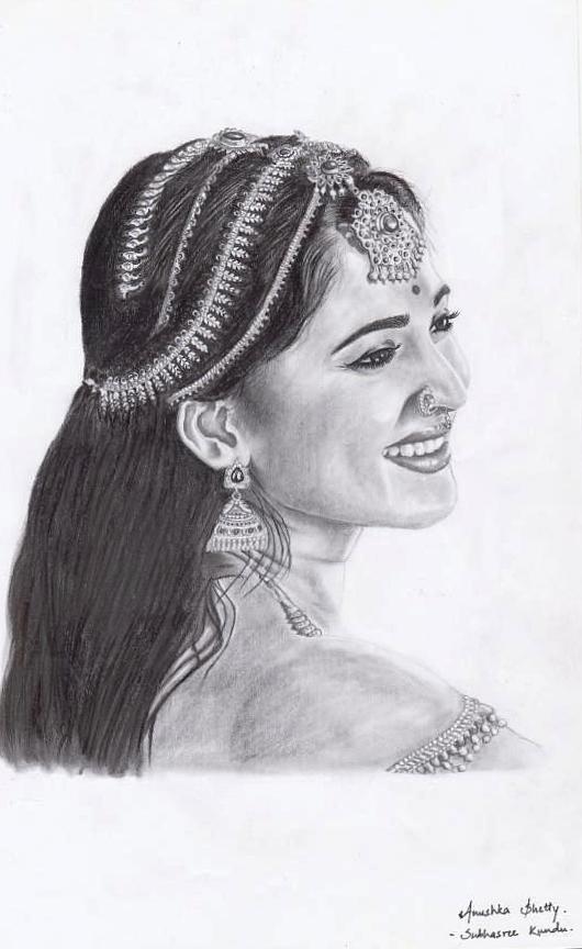 Anushka Shetty Instagram  Lovely Pencil sketch by BinukuttanThanks a  lot   Gethu Cinema