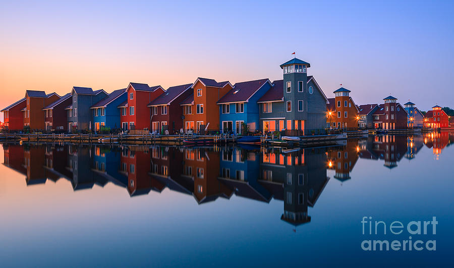 Architecture Photograph - Any Colour You Like - Reitdiephaven - Netherlands by Henk Meijer Photography