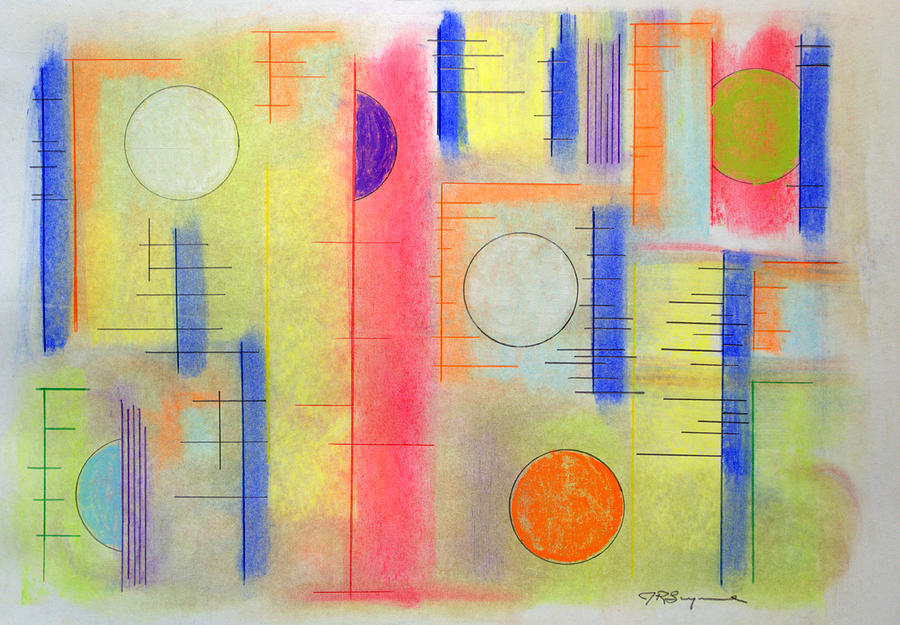 Abstract Drawing - Anytime Of The Day by J R Seymour Abstract Drawing - Anytime Of The Day by J R Seymour