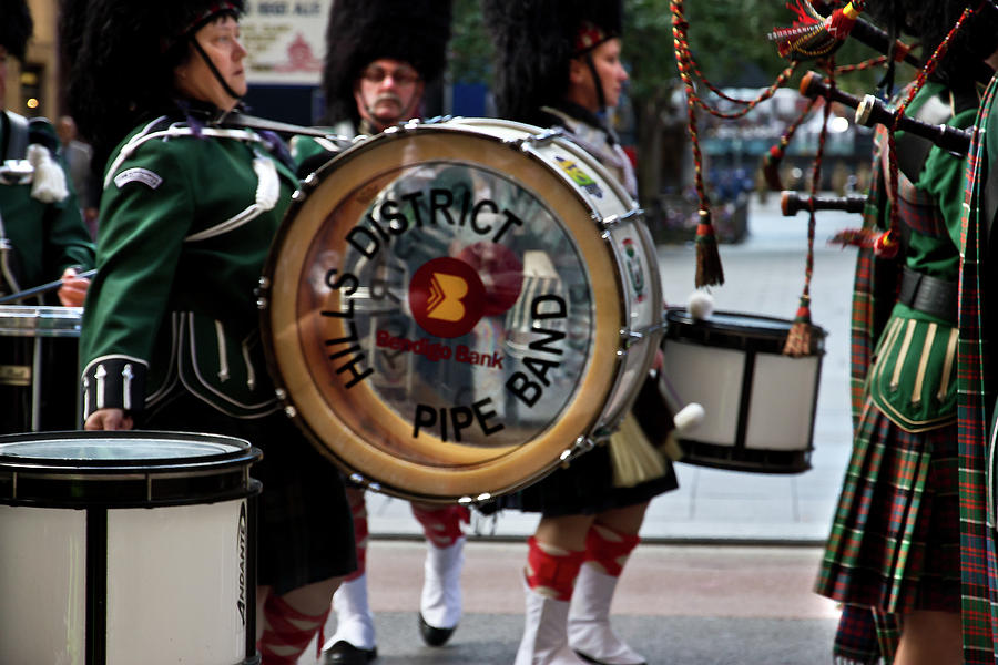 City Photograph - Anzac Day March Drum Corps by Miroslava Jurcik