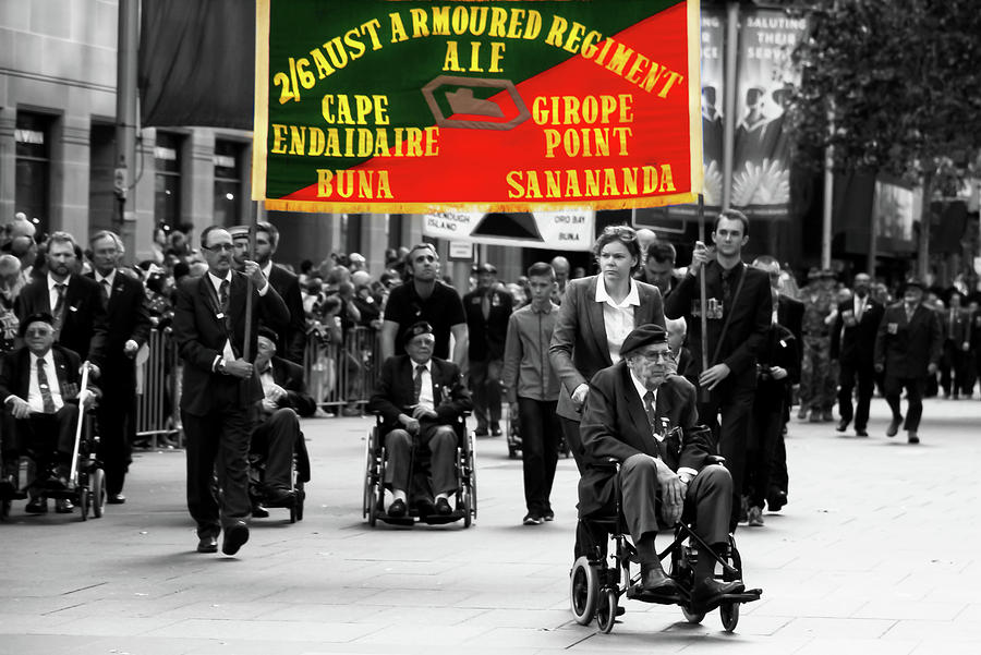 City Photograph - Anzac day March The 2/6th Armoured Regiment by Miroslava Jurcik