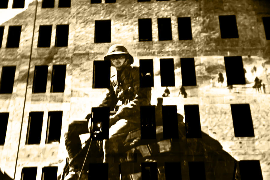 City Photograph - Anzac Pictures Projected In Martin Place 14 by Miroslava Jurcik