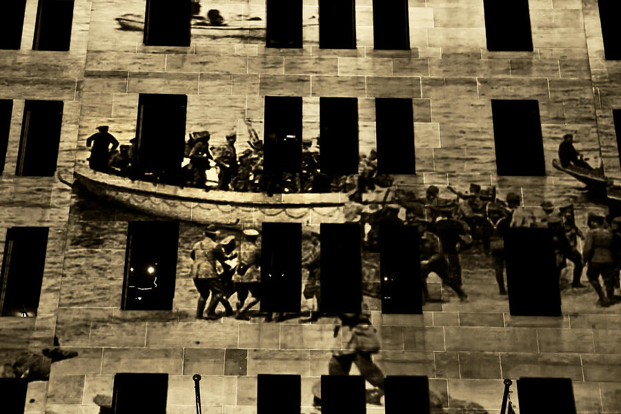 City Photograph - Anzac Pictures Projected In Martin Place 20 by Miroslava Jurcik