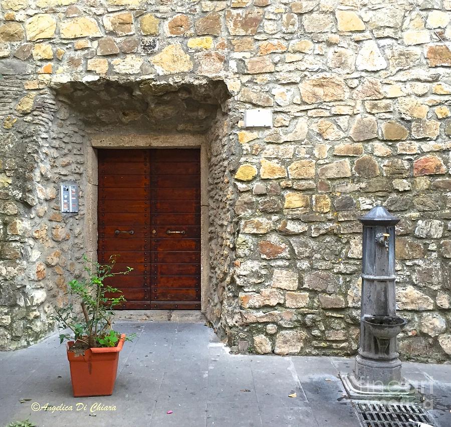 Anzio, Italy- Door and Fountain Photograph by Italian Art