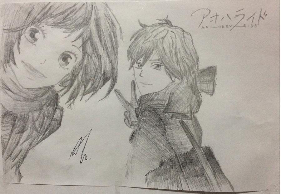 Ao Haru Ride/Anime Drawing by Maggie Zheng - Pixels