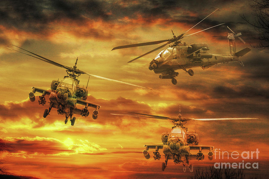 Apache Attack Digital Art by Randy Steele