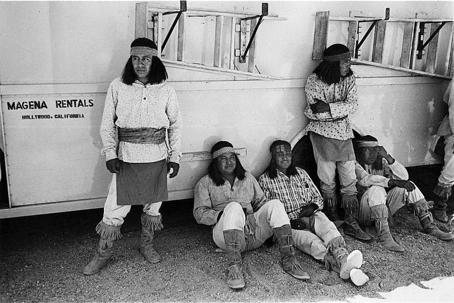 Apache extras  High Chaparral Old Tucson Arizona 1970 Photograph by David Lee Guss