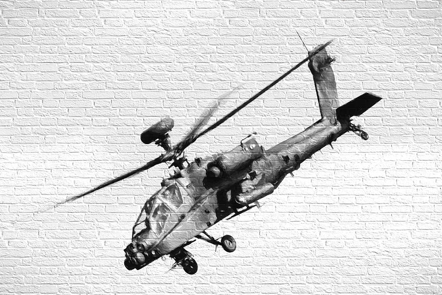 Apache Helicopter Graffiti Photograph by Roy Pedersen