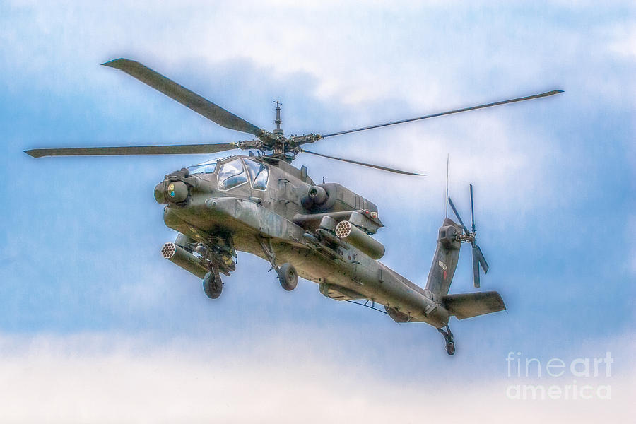 Apache Helicopter In Flight One Photograph by Randy Steele