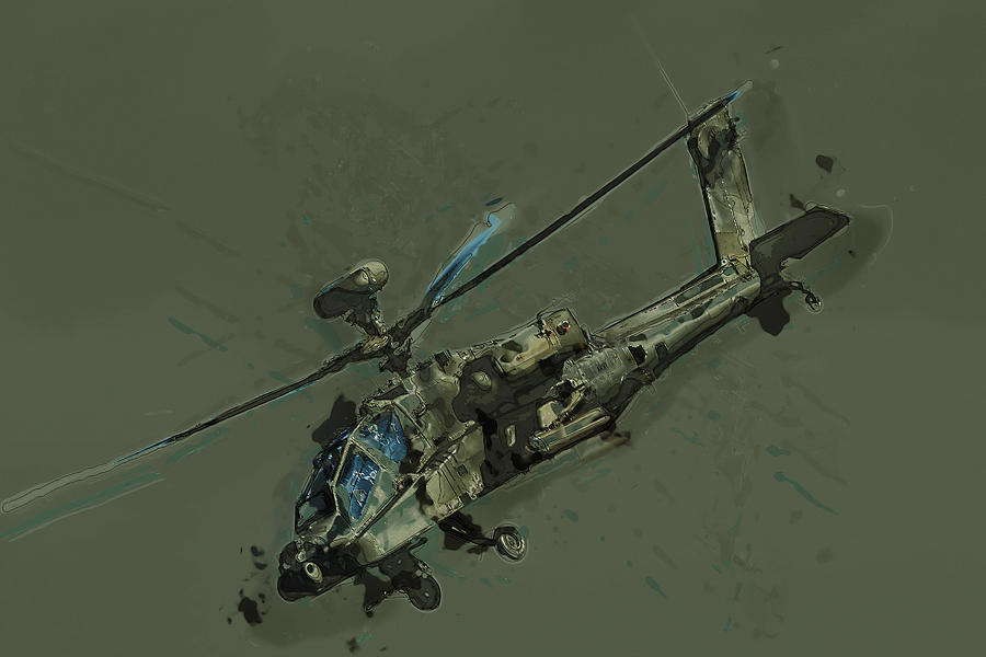 Apache Helicopter  Digital Art by Roy Pedersen