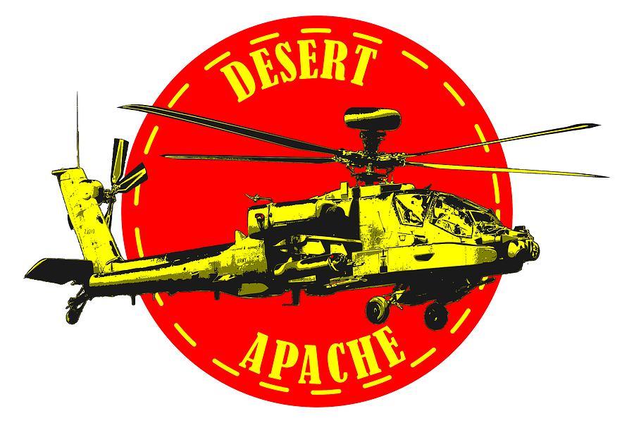 Apache on Desert Digital Art by Piotr Dulski