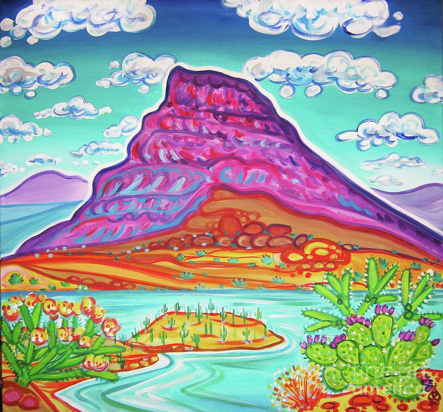 Apache Peak Painting by Rachel Houseman