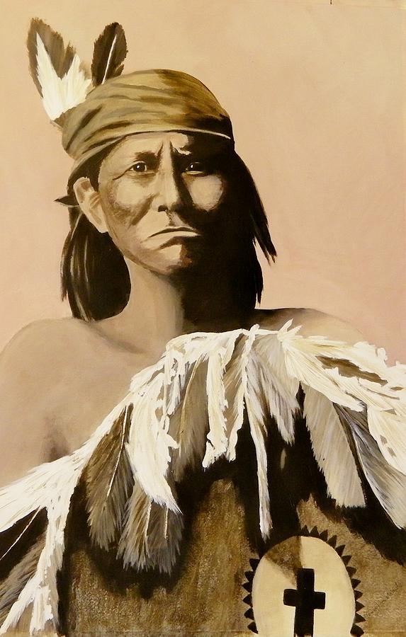 Apache Warrior  Painting by Terry Honstead