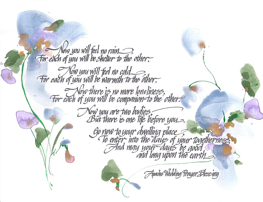 Wedding Gift Painting - Apache Wedding Prayer Blessing by Darlene Flood Wedding Gift Painting - Apache Wedding Prayer Blessing by Darlene Flood