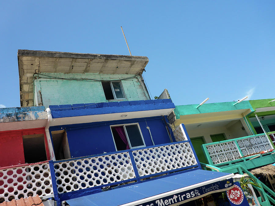 Apartments above stores Photograph by Garry Loss
