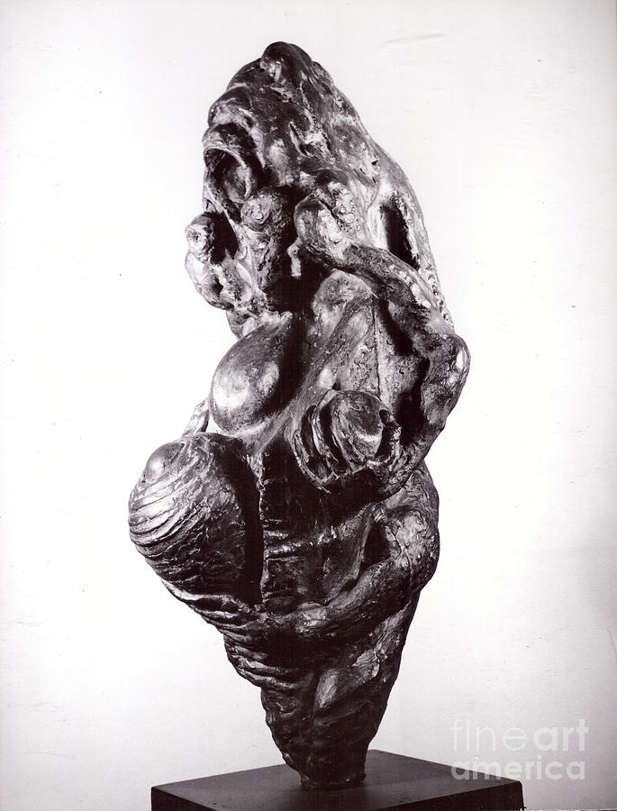 Ape Mother II  Sculpture by Robert F Battles