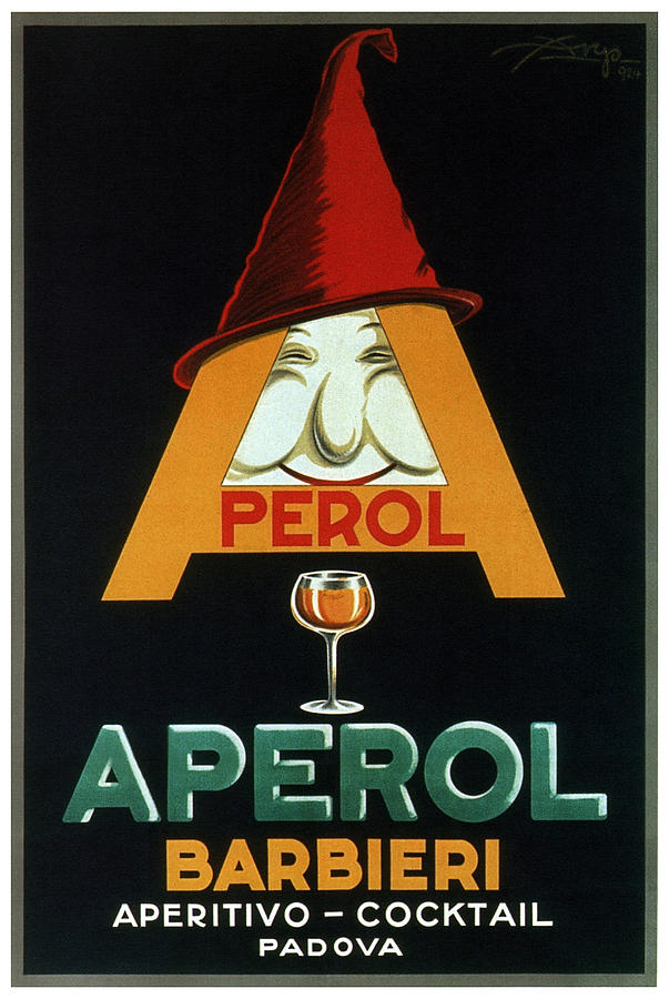 Vintage Mixed Media - Aperol Barbieri - Cocktail Food and Drink Poster - Vintage Advertising Poster by Studio Grafiikka