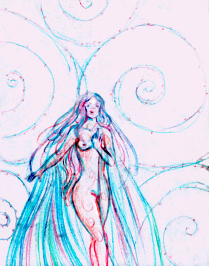 Aphrodite Drawing by Rebecca Tripp