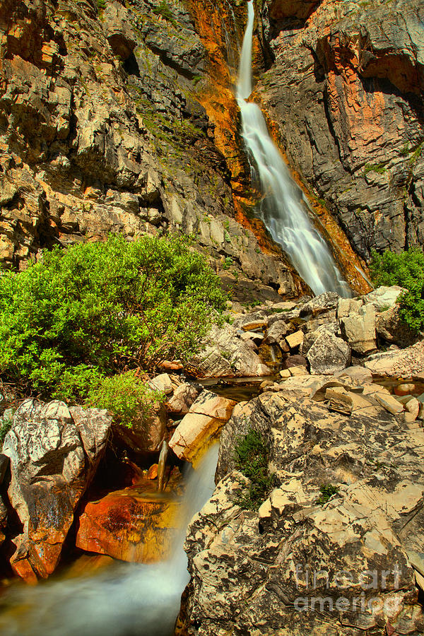 Apikuni Streaming Falls Photograph by Adam Jewell