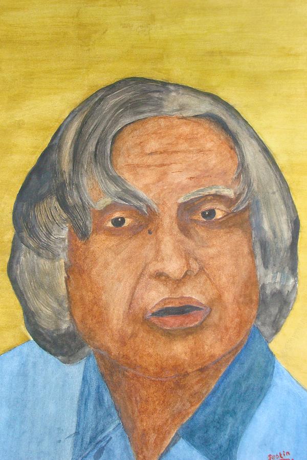 Portrait Painting - APJ Abdul Kalam by Jestin Xavier