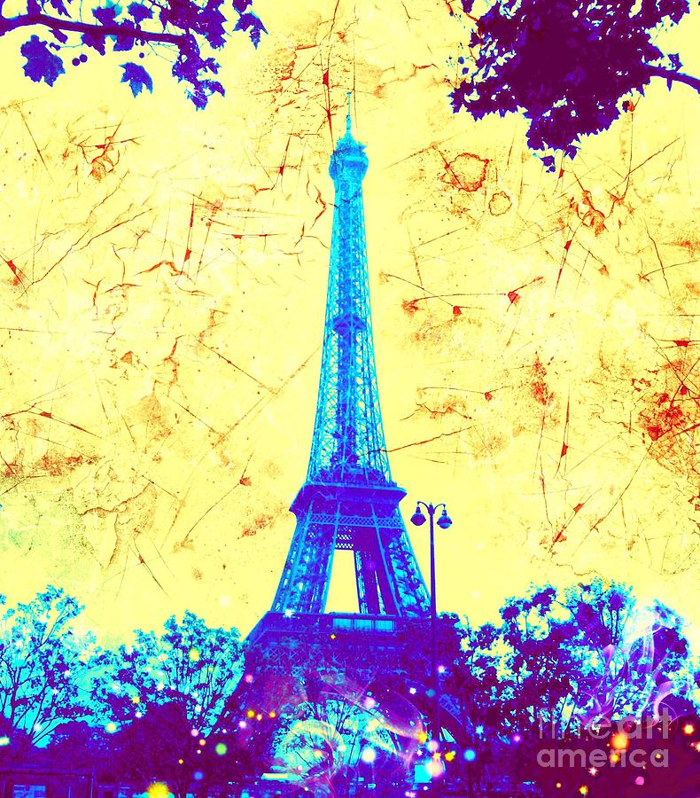Apocalyptic Garden Party Eiffel Tower 15 Digital Art by Marina McLain