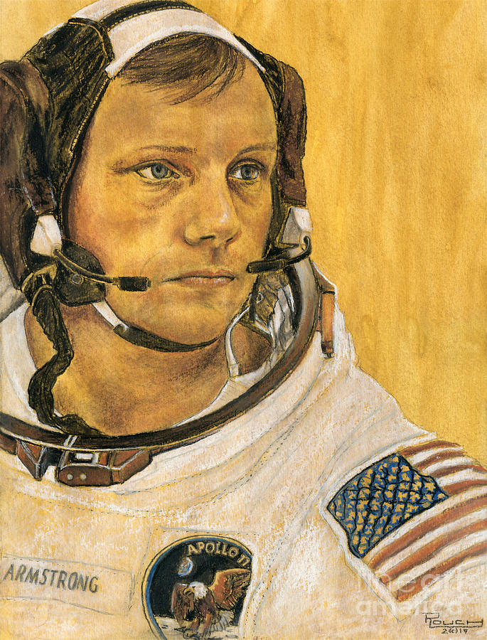 Apollo 11 Neil Armstrong Drawing by Michelle Rouch Fine Art America