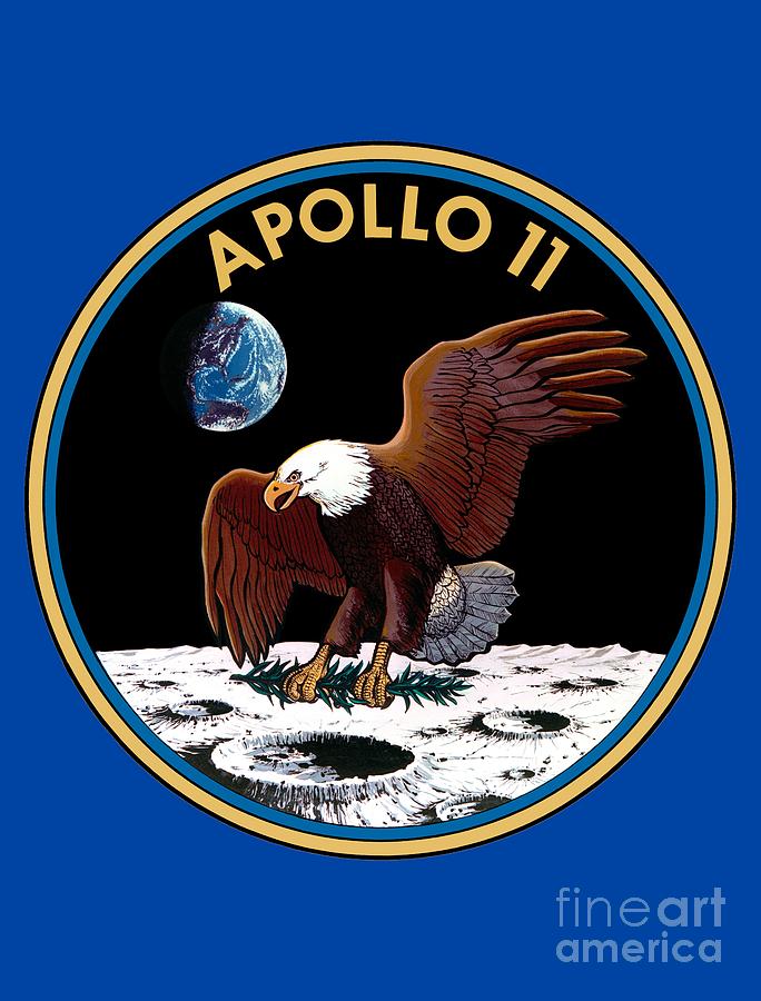 Apollo 11 Patch Mixed Media By Art Prints And Beyond Fine Art America   Apollo 11 Patch Nasa 