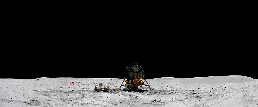 Apollo 16 Landing Site Panorama Photograph by Andy Myatt