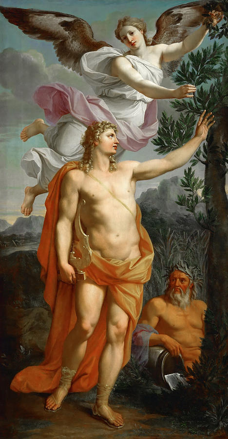 Apollo Crowned by Victory Painting by Noel Coypel