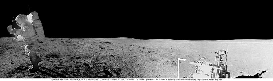 Apollo Misson, Lunar Panoramas, Nasa 5 Painting