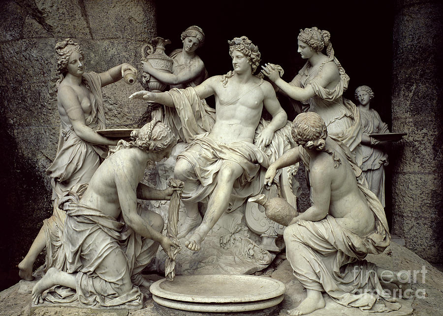 Greek Sculpture - Apollo Tended by the Nymphs, intended for the Grotto of Thetis by Francois Girardon