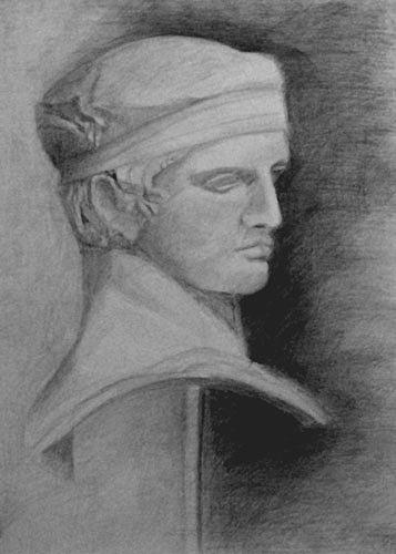 Apollon Diadoumenos Drawing by Vasilis Ioannou Apollon Diadoumenos Drawing by Vasilis Ioannou