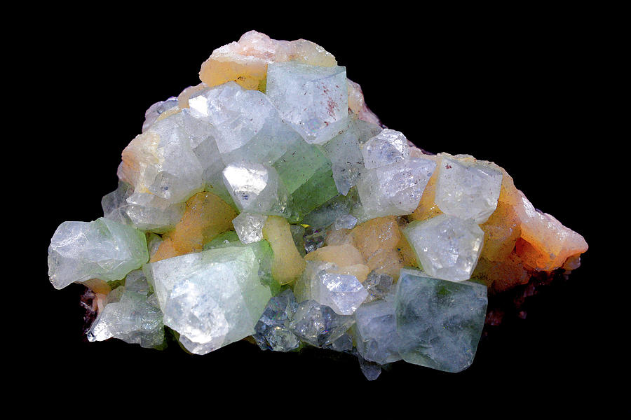 Apophyllite And Stilbite Crystals Photograph