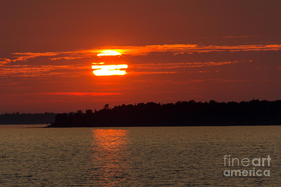 Apostle Island Sunset Photograph by CJ Benson
