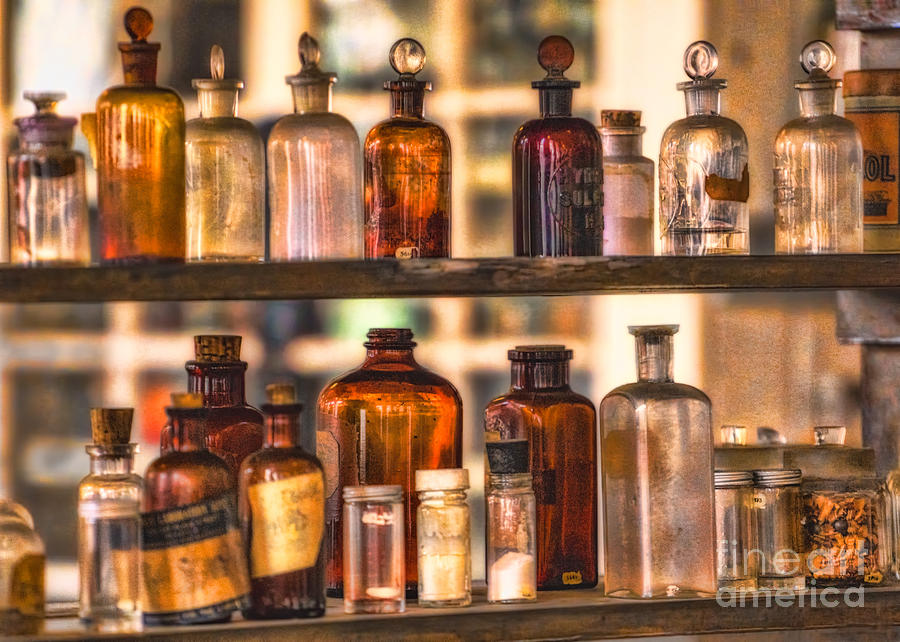 Apothecary Bottles Photograph by Jerry Fornarotto