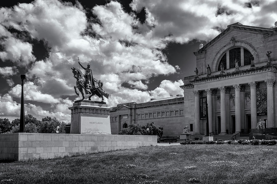 Apotheosis Of St Louis and Art Museum black and white _DSC4885 Photograph by Greg Kluempers