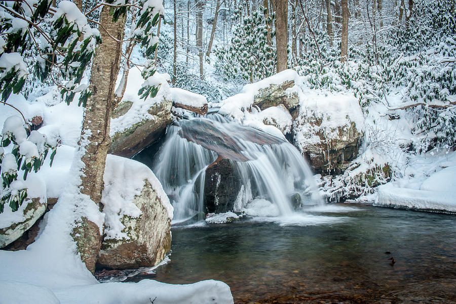 Appalachian Mountains TN Cascading Winter Photograph by Robert Stephens